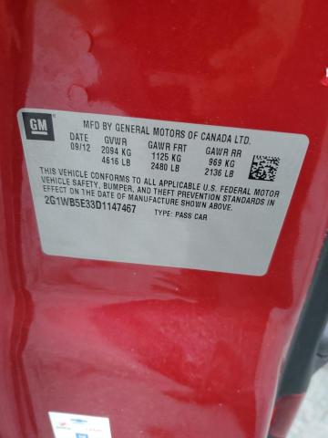 2G1WB5E33D1147467 - 2013 CHEVROLET IMPALA LT BURGUNDY photo 13