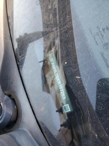 3FA6P0LU2KR167263 - 2019 FORD FUSION SE SILVER photo 12