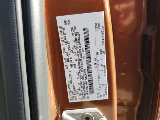 1FMCU9J94HUE06639 - 2017 FORD ESCAPE TITANIUM ORANGE photo 12