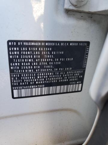 3VV3B7AX3RM047840 - 2024 VOLKSWAGEN TIGUAN SE Ақ фото 13