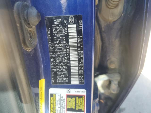 4T1B11HK2JU662315 - 2018 TOYOTA CAMRY L 蓝色 照片 12