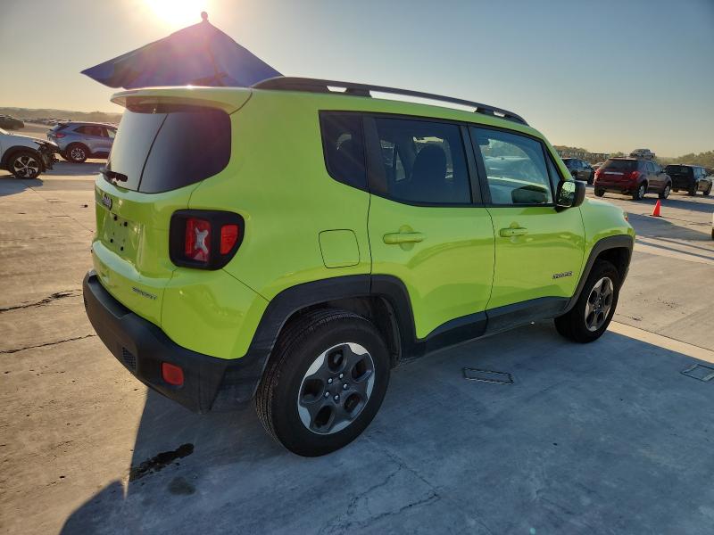 ZACCJBAB6JPH35325 - 2018 JEEP RENEGADE SPORT Zielony zdjęcie 3