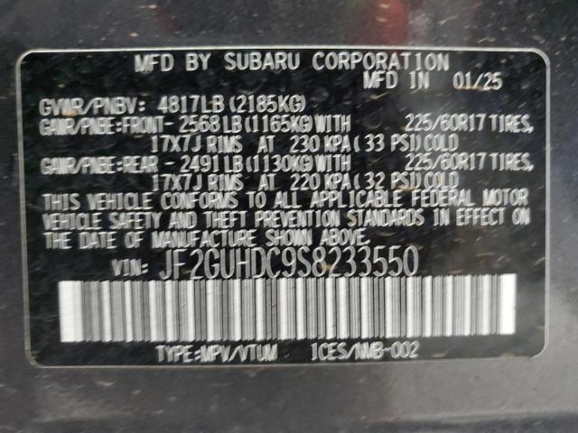 JF2GUHDC9S8233550 - 2025 SUBARU CROSSTREK PREMIUM GRAY photo 13