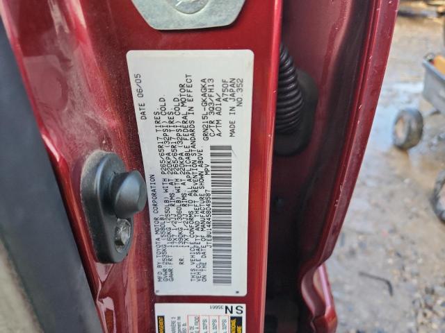 JTEBU14R458049587 - 2005 TOYOTA 4RUNNER SR5 BURGUNDY photo 12