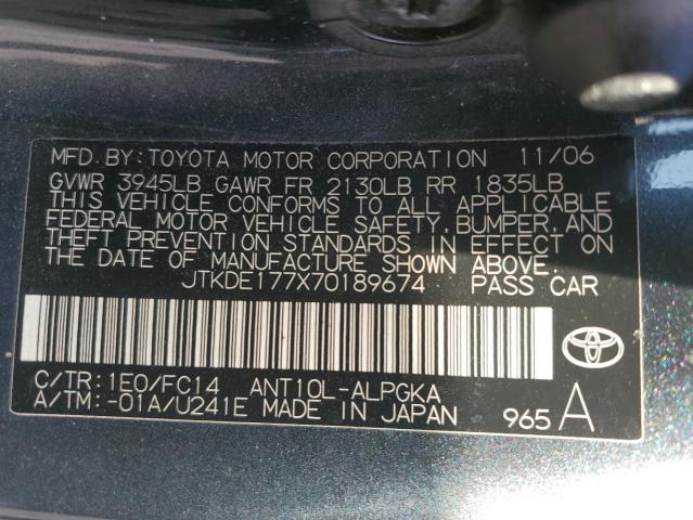 JTKDE177X70189674 - 2007 TOYOTA SCION TC 灰色 照片 13