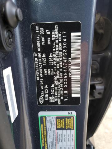 5XXGN4A74FG390417 - 2015 KIA OPTIMA EX 蓝色 照片 12