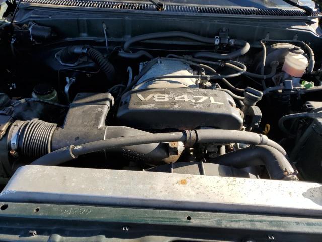 5TBRT3419YS120268 - 2000 TOYOTA TUNDRA ACCESS CAB მწვანე ფოტო 11