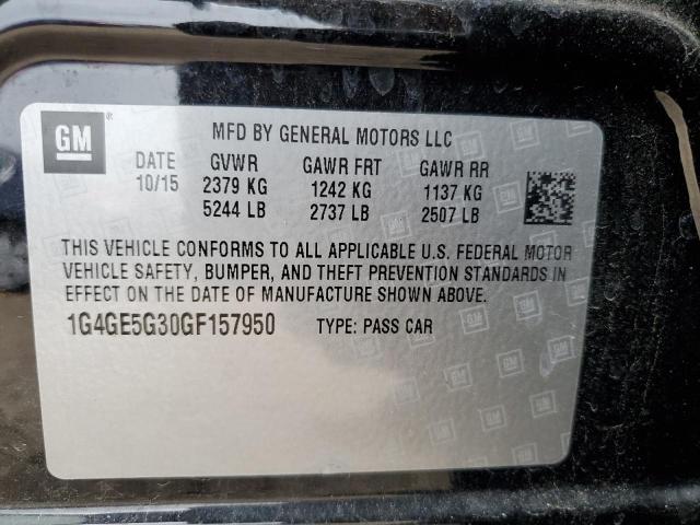 1G4GE5G30GF157950 - 2016 BUICK LACROSSE PREMIUM შავი ფოტო 12