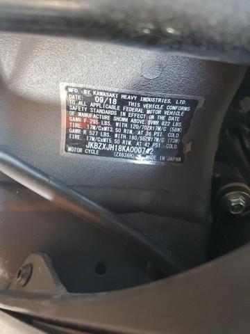 JKBZXJH18KA000742 - 2019 KAWASAKI ZX6R K GRAY photo 9