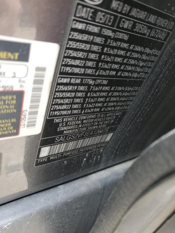 SALGS2VF1EA126475 - 2014 LAND ROVER RANGE ROVE HSE GRAY photo 13