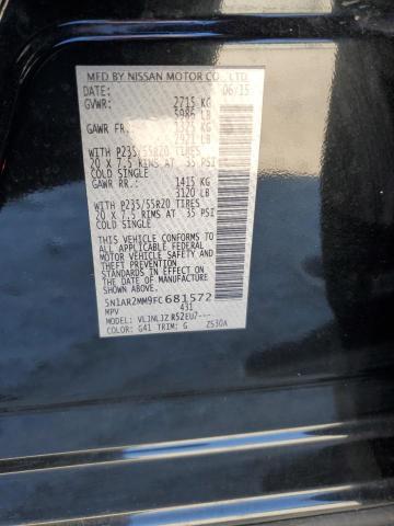 5N1AR2MM9FC681572 - 2015 NISSAN PATHFINDER S BLACK photo 13