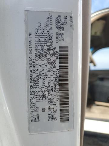 5TBRT34133S397250 - 2003 TOYOTA TUNDRA ACCESS CAB SR5 WHITE photo 13