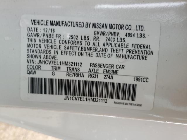 JN1CV7EL1HM321112 - 2017 INFINITI Q60 BASE Weiß Foto 13