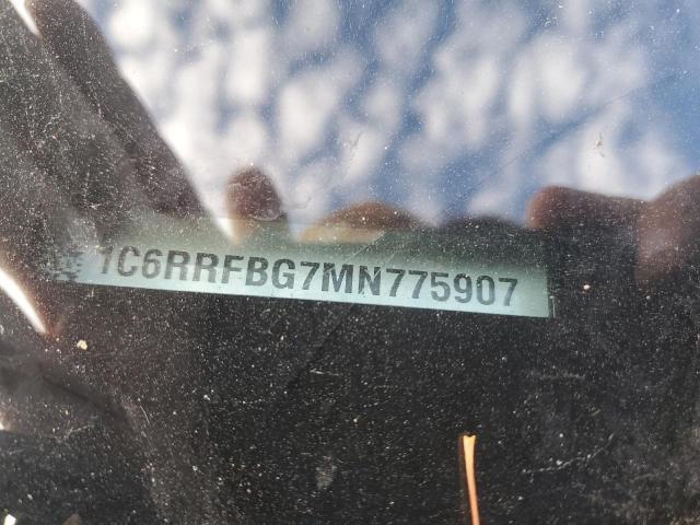 1C6RRFBG7MN775907 - 2021 RAM 1500 BIG HORN/LONE STAR BLACK photo 12