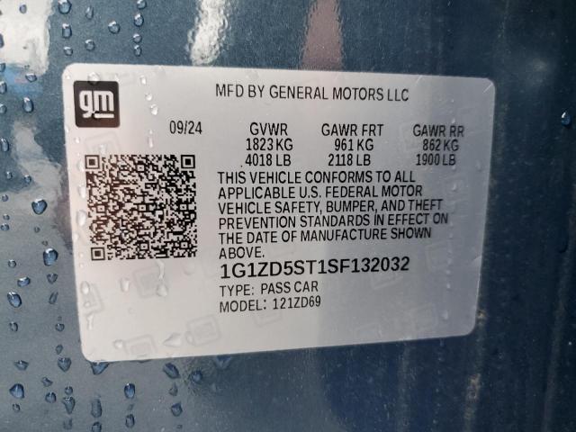 1G1ZD5ST1SF132032 - 2025 CHEVROLET MALIBU LT BLUE photo 12