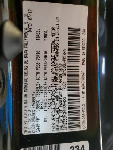 3TMDZ5BN7HM030425 - 2017 TOYOTA TACOMA DOUBLE CAB BLACK photo 13