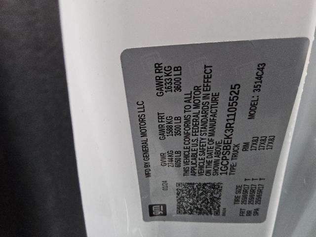 1GCPSBEK3R1105525 - 2024 CHEVROLET COLORADO Ağ foto 12