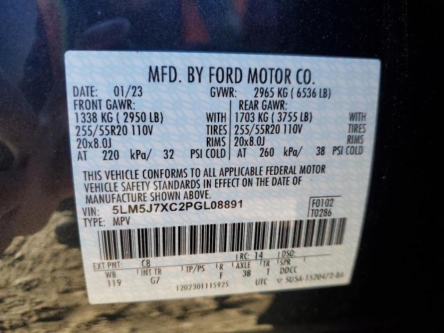 5LM5J7XC2PGL08891 - 2023 LINCOLN AVIATOR RESERVE Қара фото 14