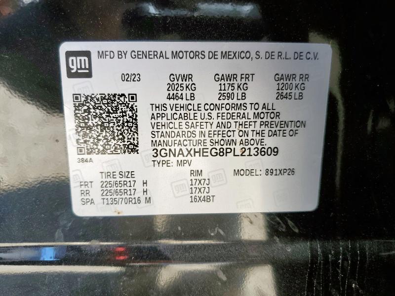 3GNAXHEG8PL213609 - 2023 CHEVROLET EQUINOX LS 黑色 照片 14