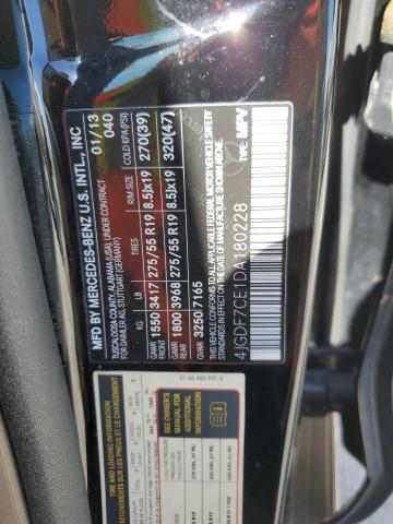 4JGDF7CE1DA180228 - 2013 MERCEDES-BENZ GL 450 4MATIC BLACK photo 13