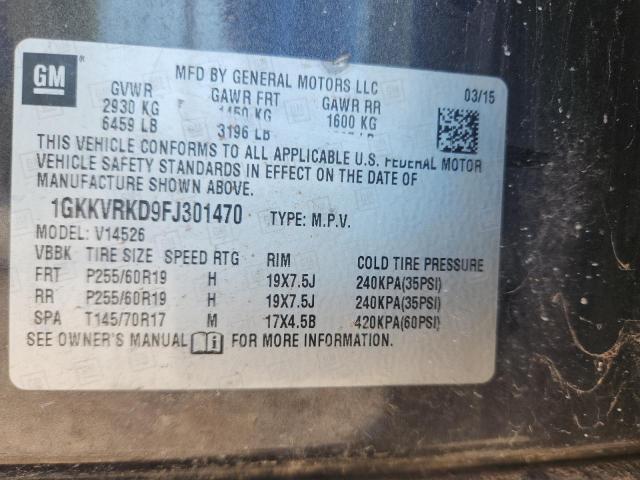 1GKKVRKD9FJ301470 - 2015 GMC ACADIA SLT-1 灰色 照片 13