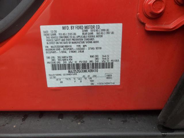 MAJ3S2GEXMC408410 - 2021 FORD ECOSPORT SE 红色 照片 14