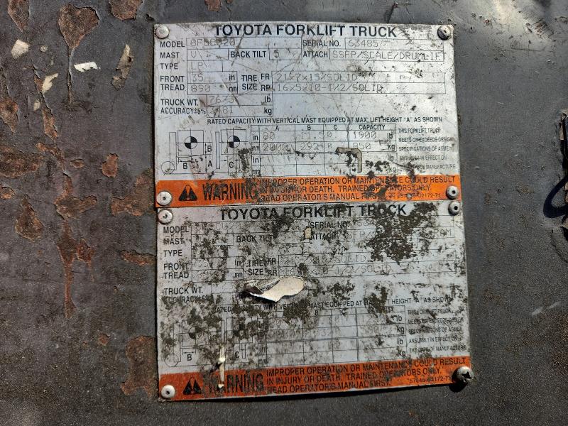 8FGCU2063485 - 2014 TOYOTA 8FGCU20 Turuncu fotoğraf 10