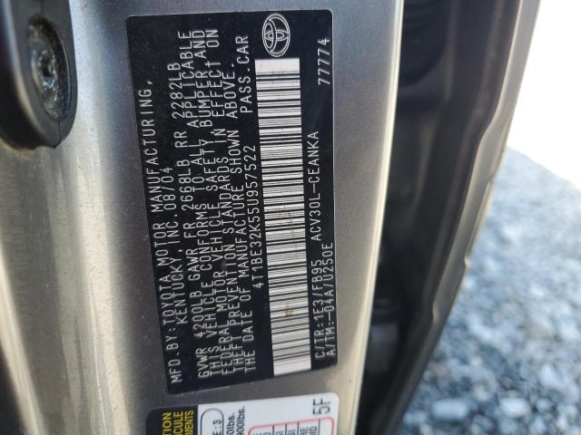 4T1BE32K55U957522 - 2005 TOYOTA CAMRY LE GRAY photo 13