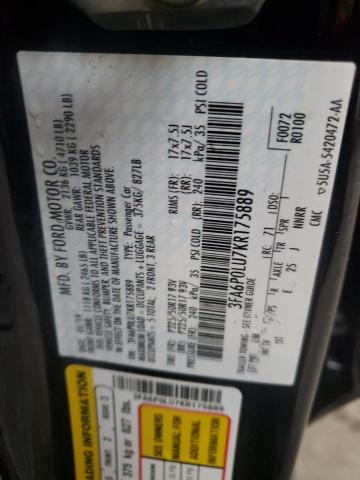 3FA6P0LU7KR175889 - 2019 FORD FUSION SE Qara foto 12