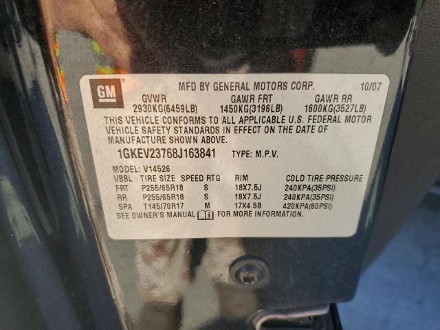 1GKEV23768J163841 - 2008 GMC ACADIA SLT-1 黑色 照片 13