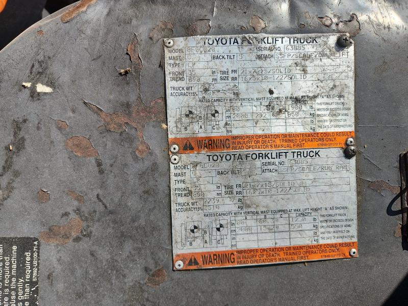 8FGCU2063885 - 2014 TOYOTA 8FGCU20 橙色 照片 10