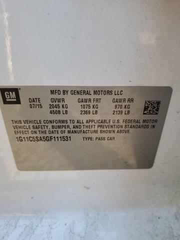 1G11C5SA5GF111531 - 2016 CHEVROLET MALIBU LIM LT 白色 照片 12