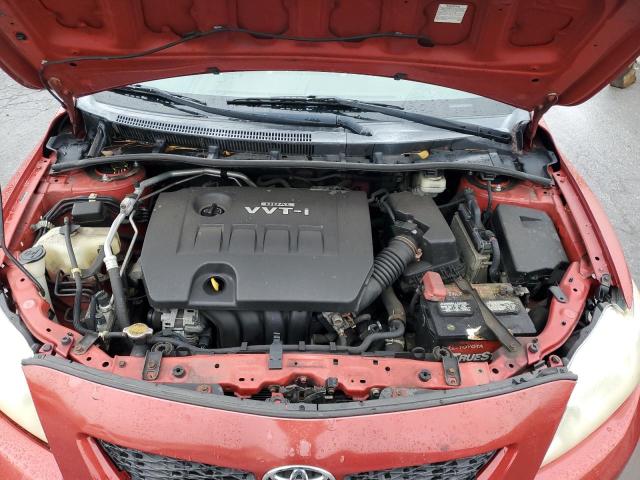 2T1BU4EE8AC274286 - 2010 TOYOTA COROLLA BASE RED photo 11