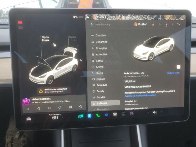 5YJ3E1EA1LF590625 - 2020 TESLA MODEL 3 白色 照片 9