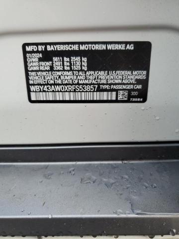 WBY43AW0XRFS53857 - 2024 BMW I4 EDRIVE 35 თეთრი ფოტო 13