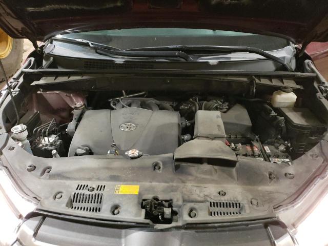5TDJZRFH5KS945019 - 2019 TOYOTA HIGHLANDER SE ბურგუნდია ფოტო 12