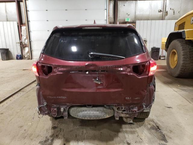 5TDJZRFH5KS945019 - 2019 TOYOTA HIGHLANDER SE ბურგუნდია ფოტო 6