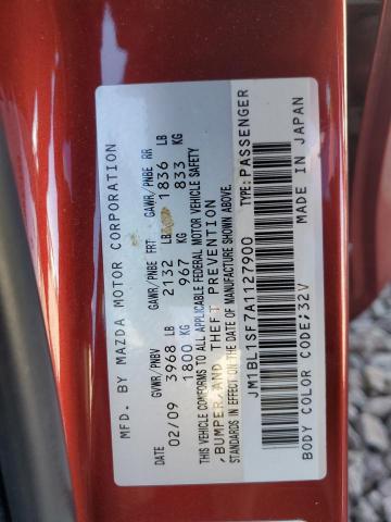 JM1BL1SF7A1127900 - 2010 MAZDA 3 I RED photo 12