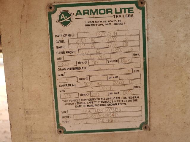 4A9E1DJ28LS073123 - 2020 ARMO TRAILER Արծաթագույն լուսանկար 10