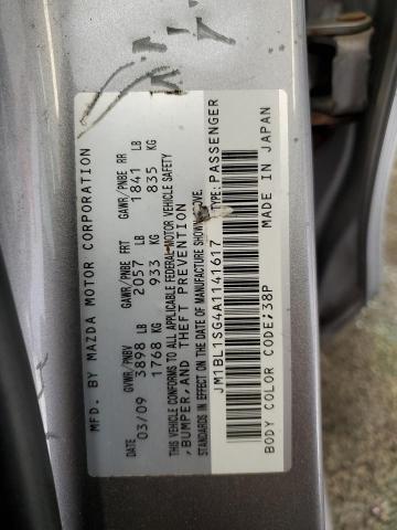 JM1BL1SG4A1141617 - 2010 MAZDA 3 I GRAY photo 12