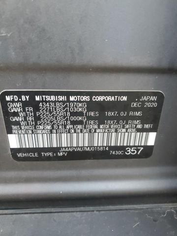 JA4APVAU7MU015814 - 2021 MITSUBISHI OUTLANDER SE ნაცრისფერი ფოტო 13