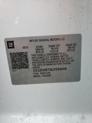 1G1ZD5ST6LF034888 - 2020 CHEVROLET MALIBU LT WHITE photo 12