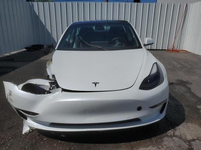 5YJ3E1EA3NF370180 - 2022 TESLA MODEL 3 WHITE photo 5