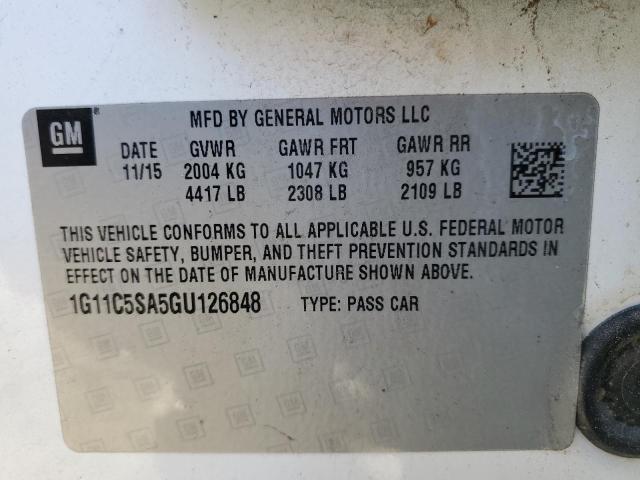 1G11C5SA5GU126848 - 2016 CHEVROLET MALIBU LIM LT 白色 照片 13