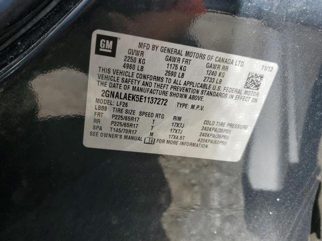 2GNALAEK5E1137272 - 2014 CHEVROLET EQUINOX LS CHARCOAL photo 12