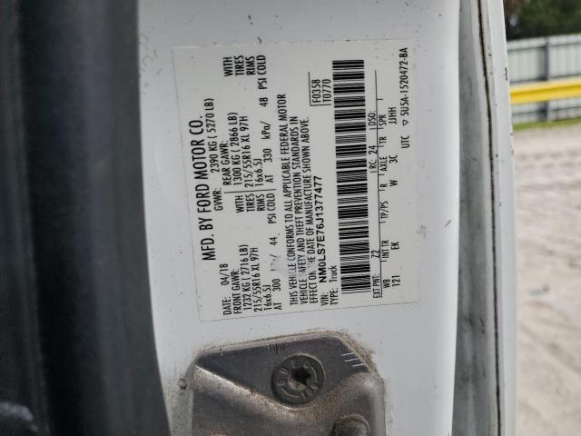NM0LS7E76J1377477 - 2018 FORD TRANSIT CO XL Biały zdjęcie 14
