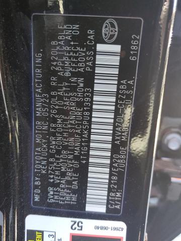 4T1G11AK5PU813933 - 2023 TOYOTA CAMRY SE NIGHT SHADE BLACK photo 12