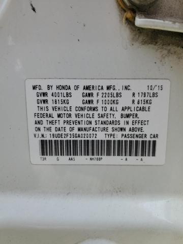 19UDE2F35GA020072 - 2016 ACURA ILX BASE WATCH PLUS WHITE photo 12