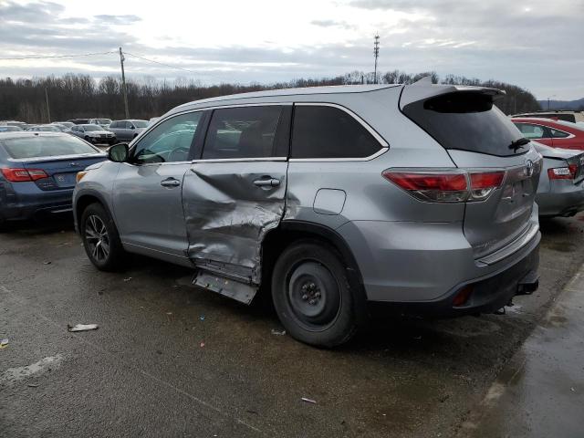 5TDJKRFH4GS317495 - 2016 TOYOTA HIGHLANDER XLE SILVER photo 2
