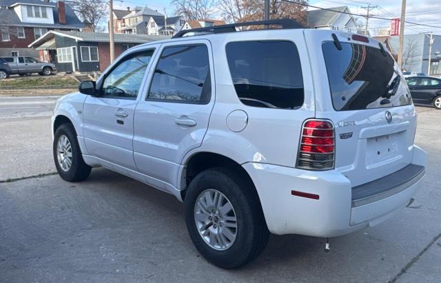 4M2YU56Z16DJ10111 - 2006 MERCURY MARINER WHITE photo 3